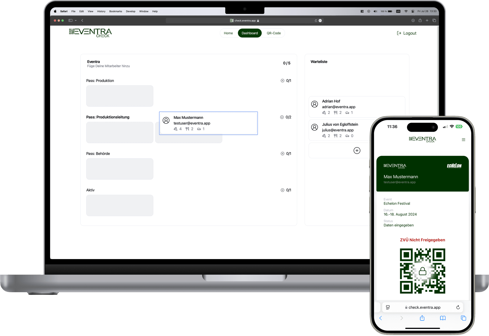 EVENTRA Mobile Akkreditierung