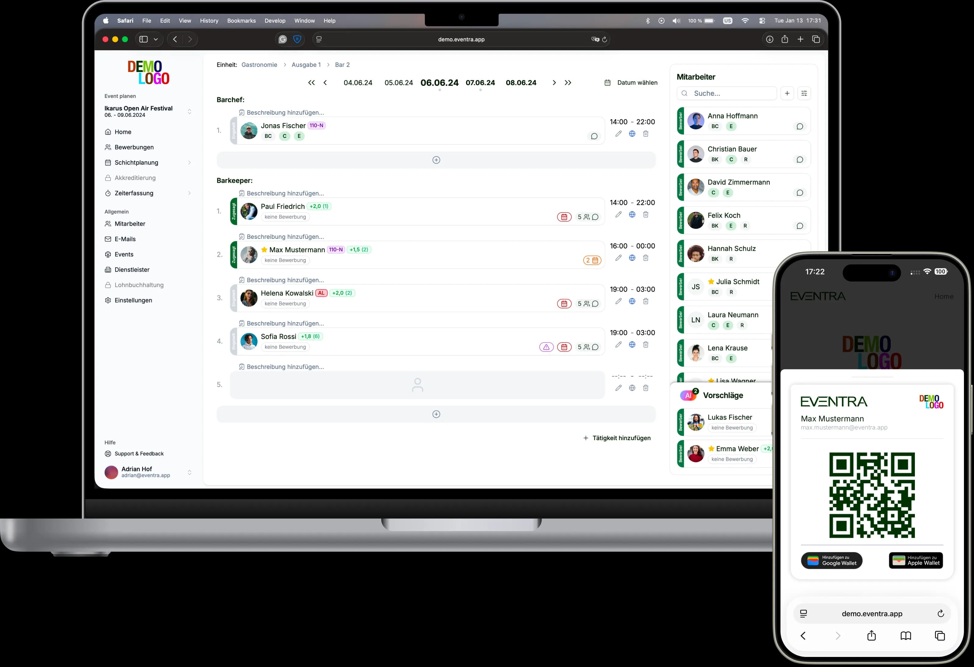 EVENTRA Dashboard