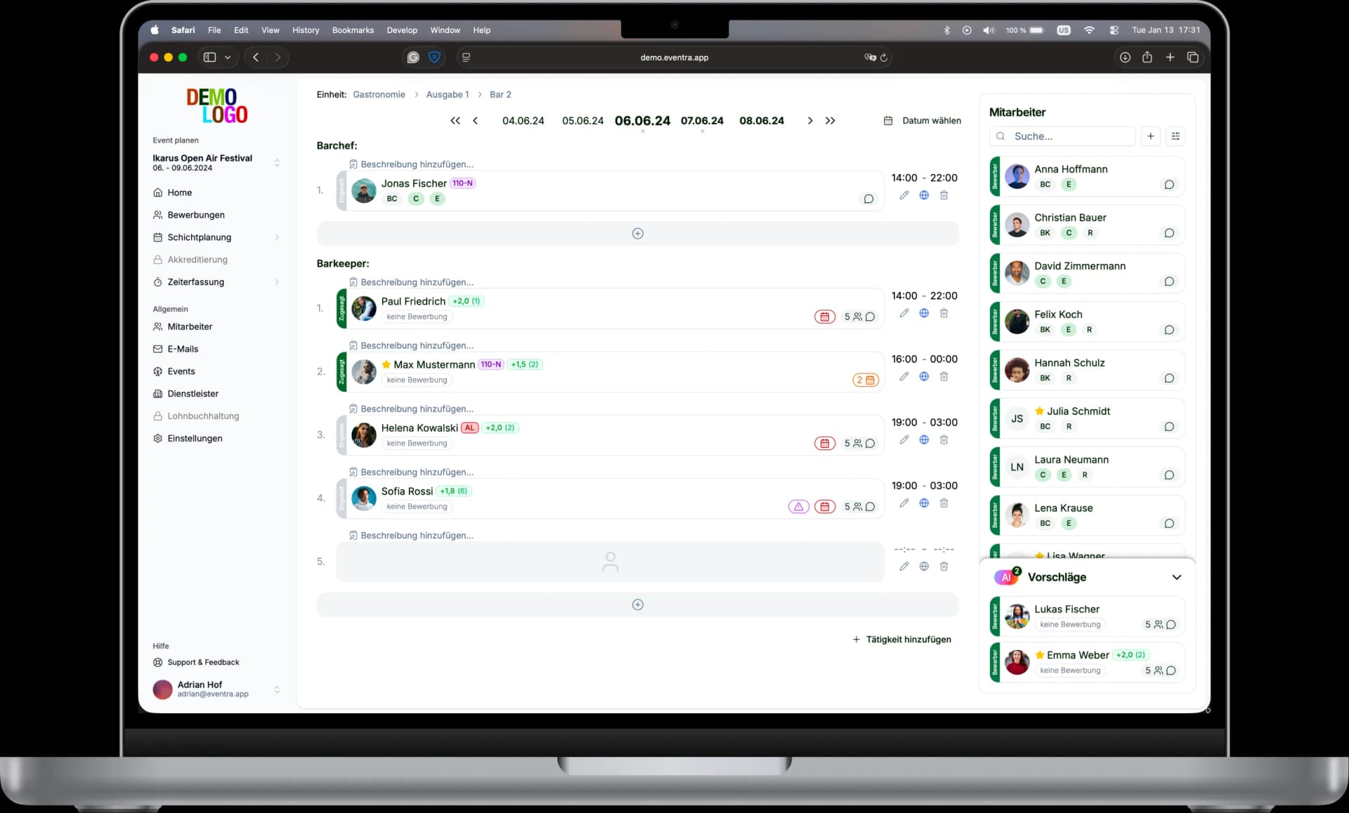 Akkreditierung Dashboard